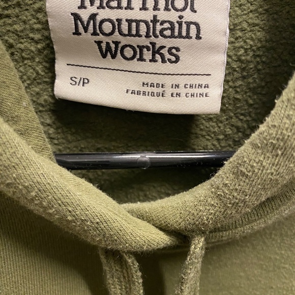 Marmot Olive Green Hoodie - Picture 3 of 3